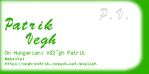 patrik vegh business card